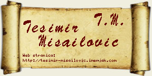 Tešimir Misailović vizit kartica